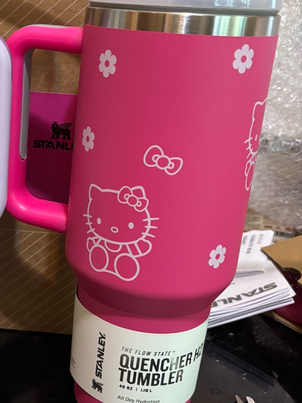 Stanley Pink Hello Kitty Floral Quencher Tumbler